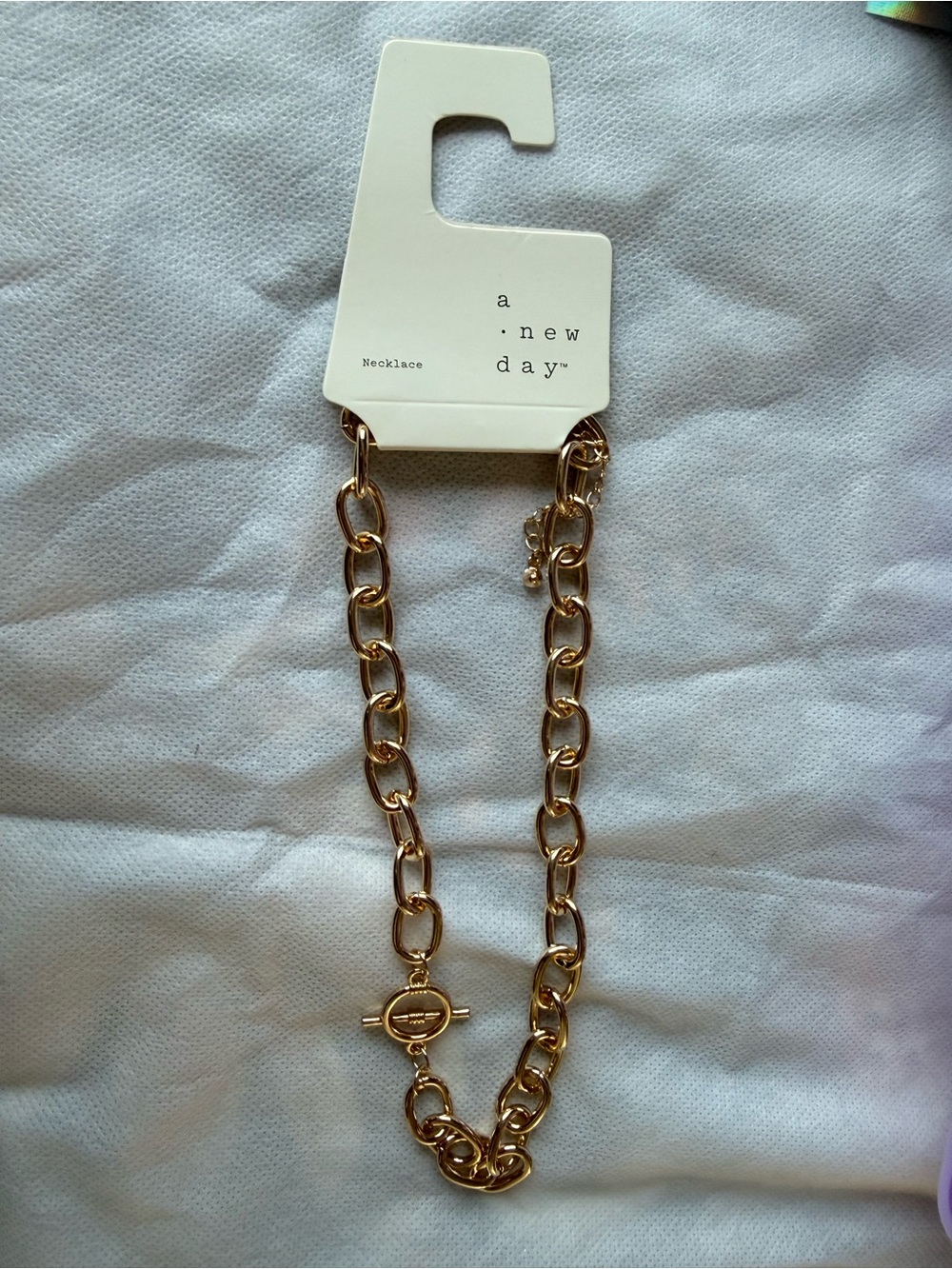 a new day Gold Link Chain Necklace with Toggle Clasp